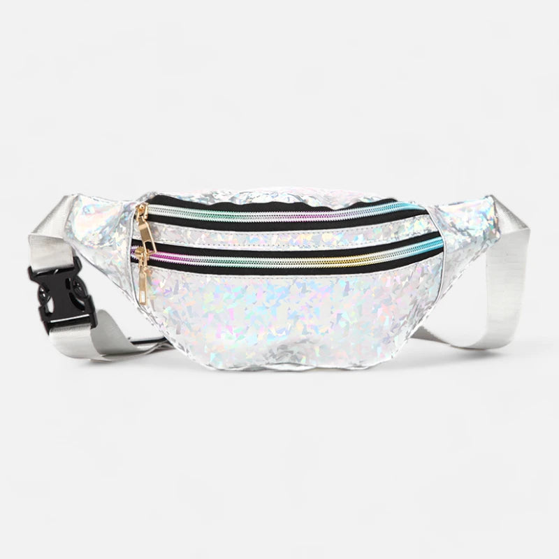 Sac banane brillant holographique tendance Alizée