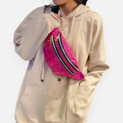 Sac banane brillant holographique tendance Alizée