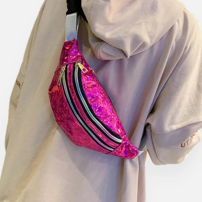 Sac banane brillant holographique tendance Alizée