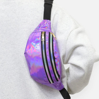 Sac banane holographique brillant tendance Mélodie