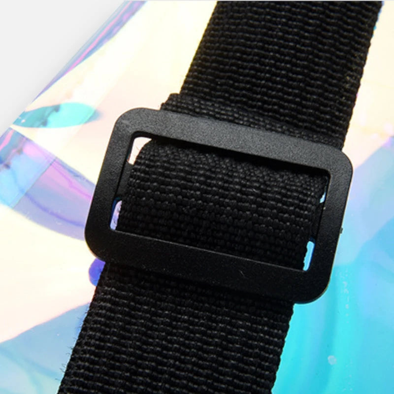 Sac banane holographique transparent tendance Agathe