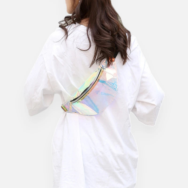 Sac banane holographique transparent tendance Agathe