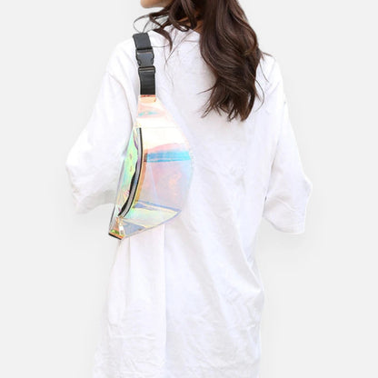 Sac banane holographique transparent tendance Agathe