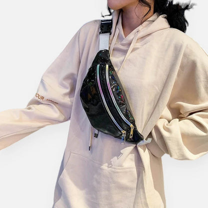 Sac banane brillant holographique tendance Alizée