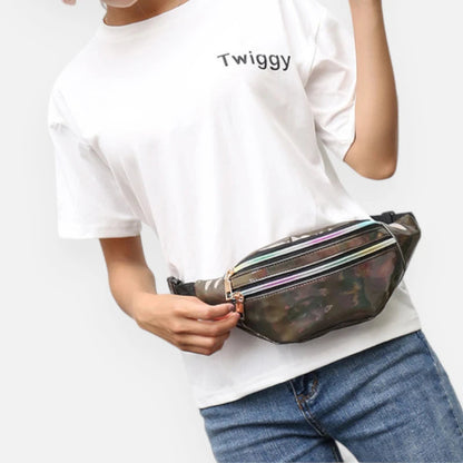 Sac banane holographique brillant tendance Mélodie