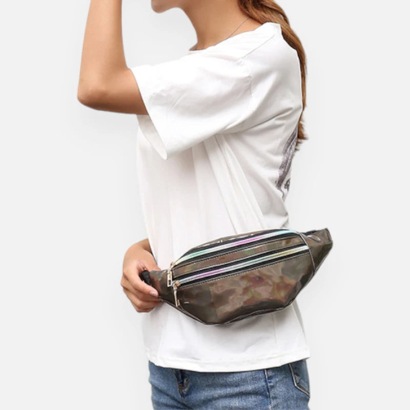 Sac banane holographique brillant tendance Mélodie