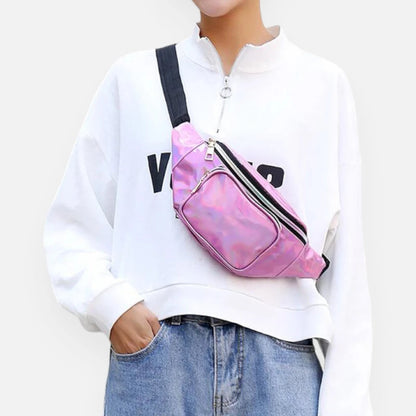 Sac banane holographique brillant tendance Lucette