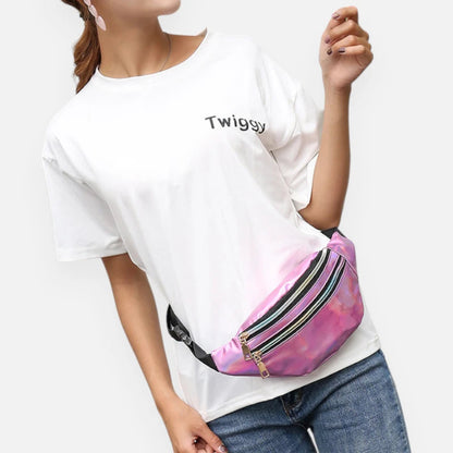 Sac banane holographique brillant tendance Mélodie