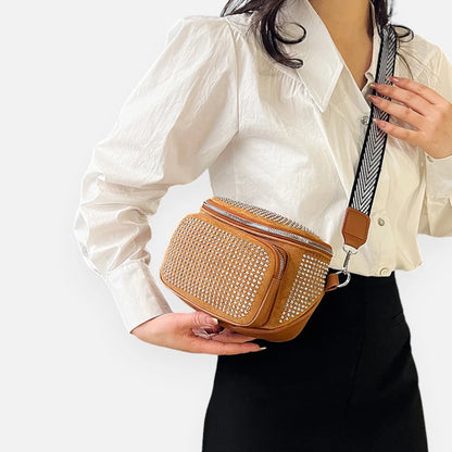 Sac banane chic à bandoulière avec strass Coraline