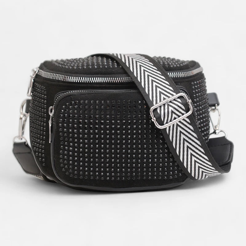 Sac banane chic à bandoulière avec strass Coraline