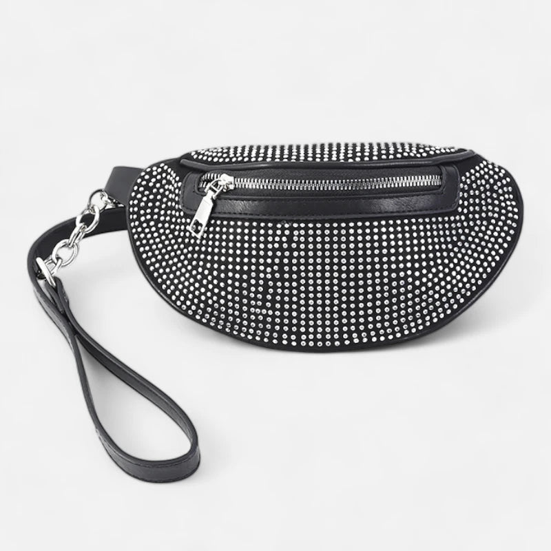 Sac banane chic à bandoulière avec strass Fabienne