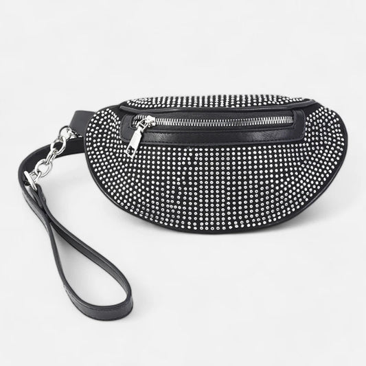 Sac banane chic à bandoulière avec strass Fabienne