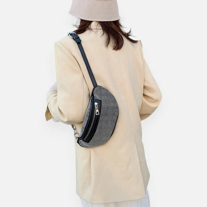 Sac banane chic à bandoulière avec strass Fabienne