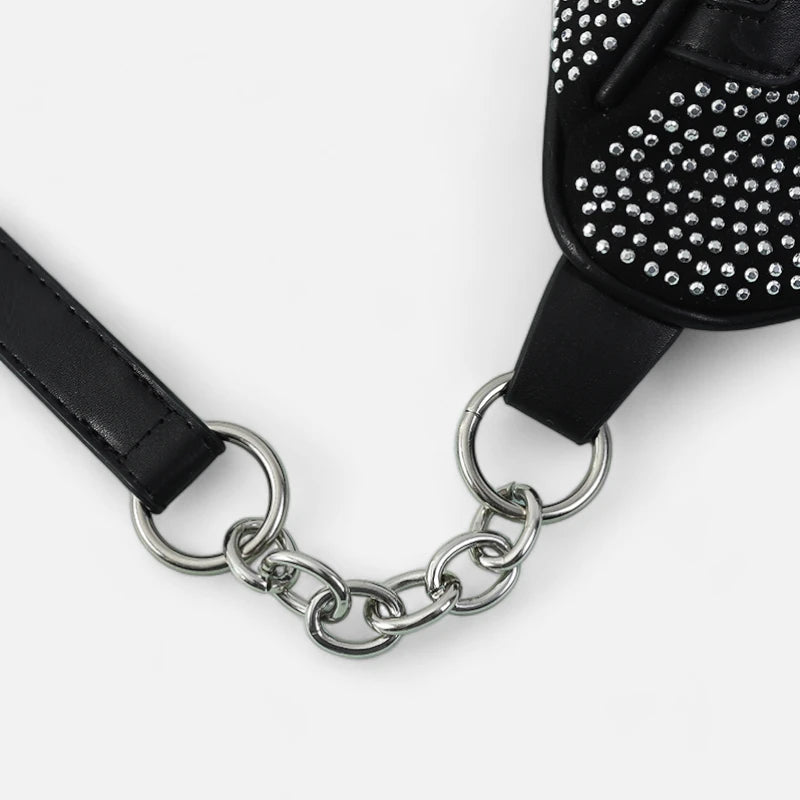 Sac banane chic à bandoulière avec strass Fabienne