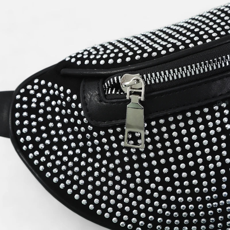 Sac banane chic à bandoulière avec strass Fabienne