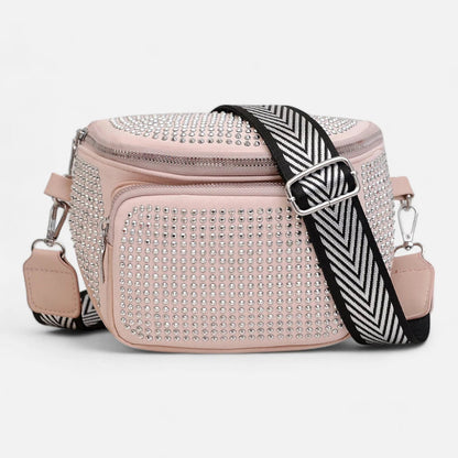 Sac banane chic à bandoulière avec strass Coraline