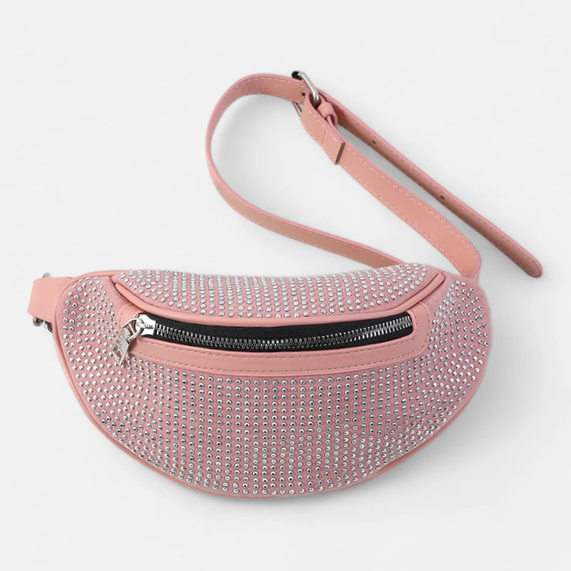 Sac banane chic à bandoulière avec strass Fabienne