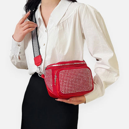 Sac banane chic à bandoulière avec strass Coraline