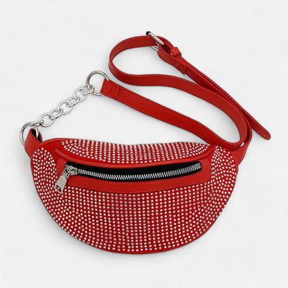 Sac banane chic à bandoulière avec strass Fabienne