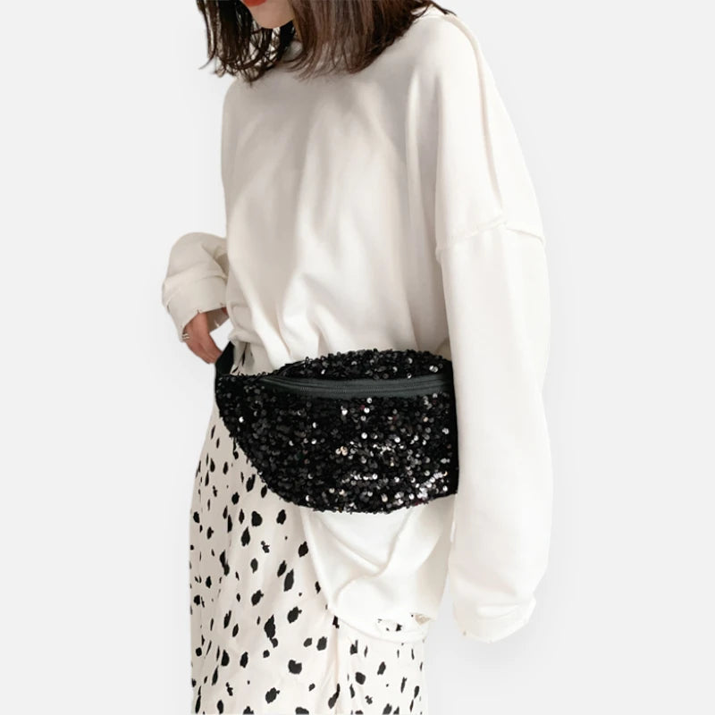 Grand sac banane sequin tendance Stella