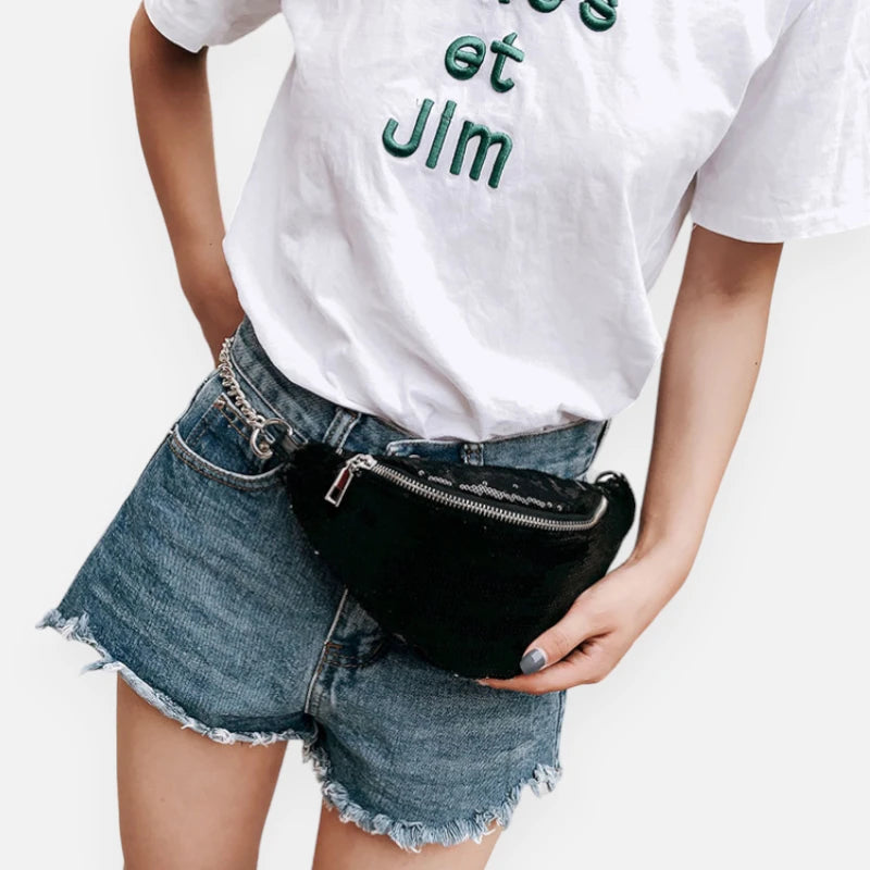 Sac banane sequin chic à bandoulière Vivette