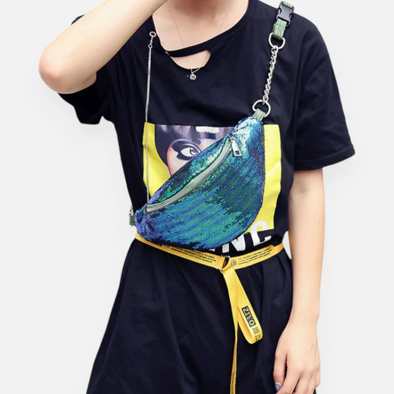 Sac banane sequin chic à bandoulière Vivette