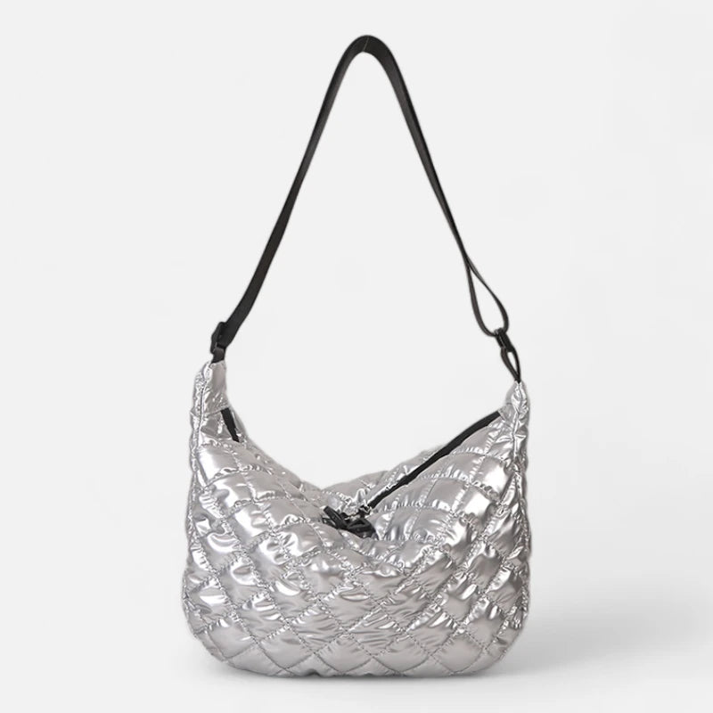 Sac banane métallisé en nylon matelassé Marianne