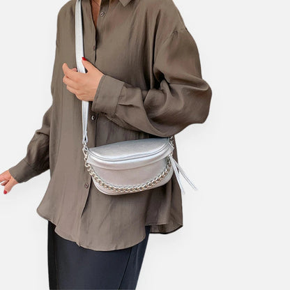 Sac banane métallisé à bandoulière Nadège