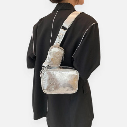 Sac banane métallisé rectangulaire Raphaëlle