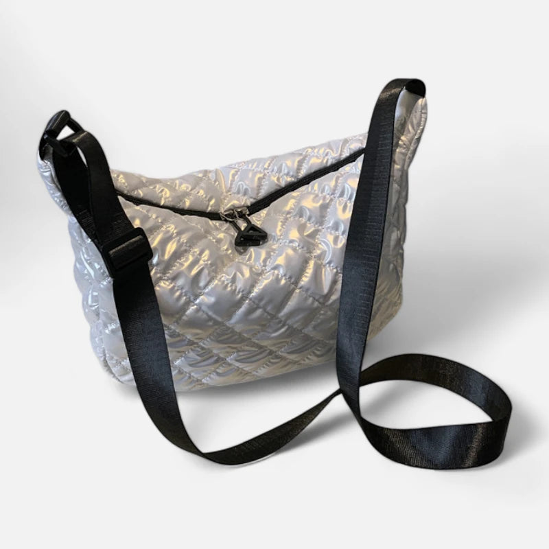 Sac banane métallisé en nylon matelassé Marianne