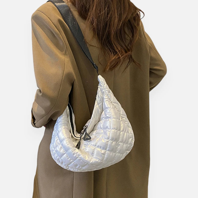 Sac banane métallisé en nylon matelassé Marianne