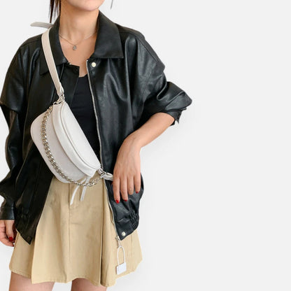 Sac banane métallisé à bandoulière Nadège