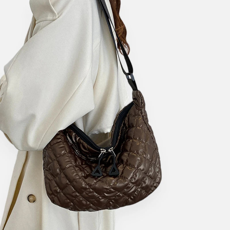 Sac banane métallisé en nylon matelassé Marianne