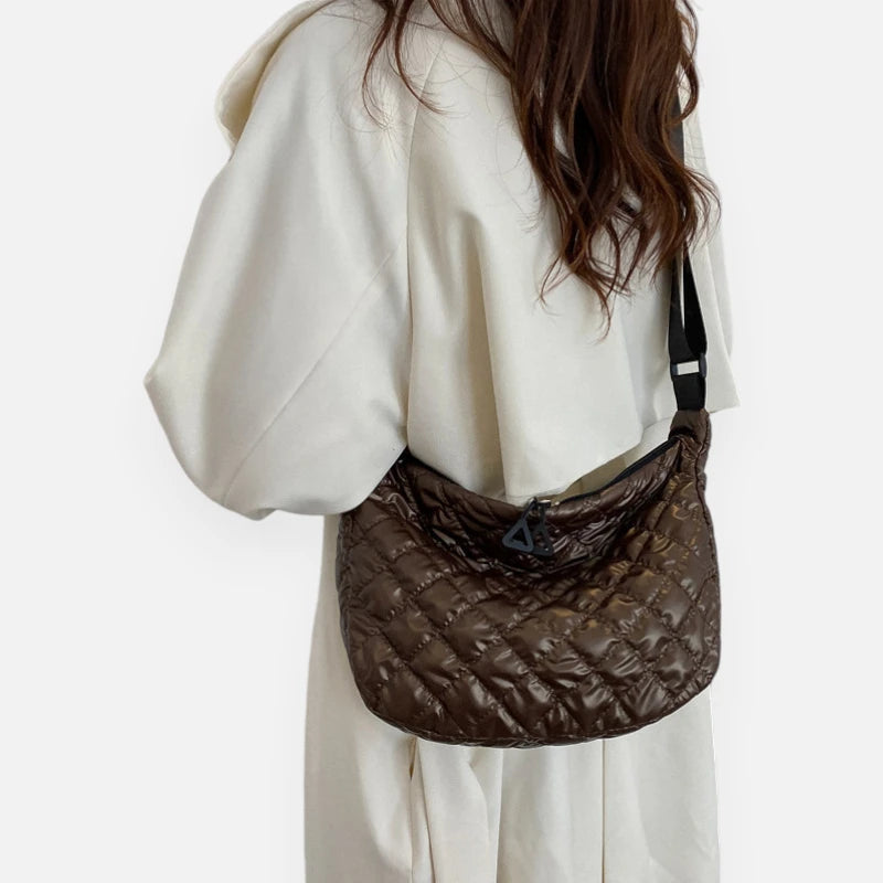 Sac banane métallisé en nylon matelassé Marianne