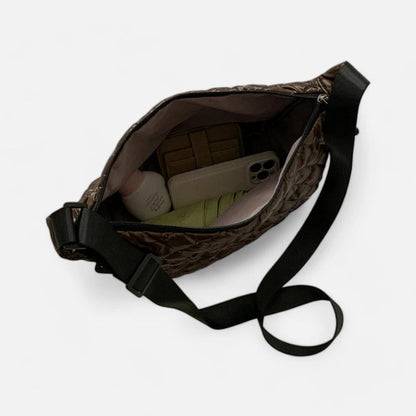 Sac banane métallisé en nylon matelassé Marianne