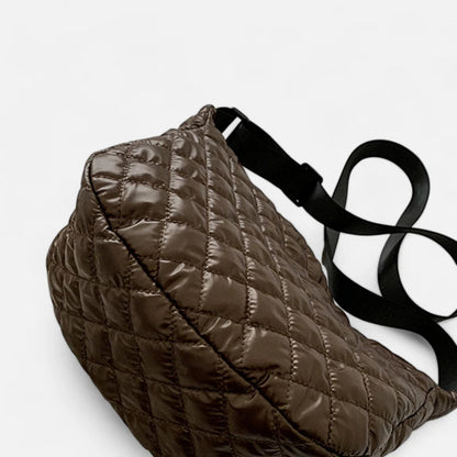 Sac banane métallisé en nylon matelassé Marianne