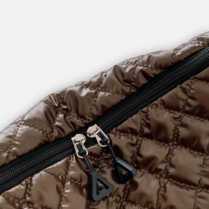 Sac banane métallisé en nylon matelassé Marianne