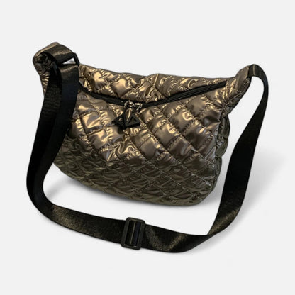 Sac banane métallisé en nylon matelassé Marianne