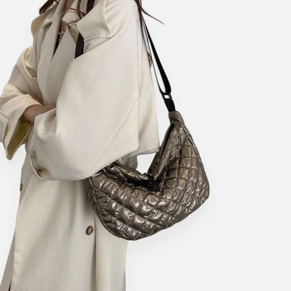 Sac banane métallisé en nylon matelassé Marianne