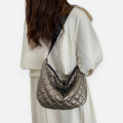 Sac banane métallisé en nylon matelassé Marianne