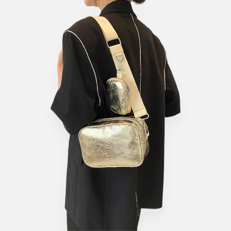 Sac banane métallisé rectangulaire Raphaëlle