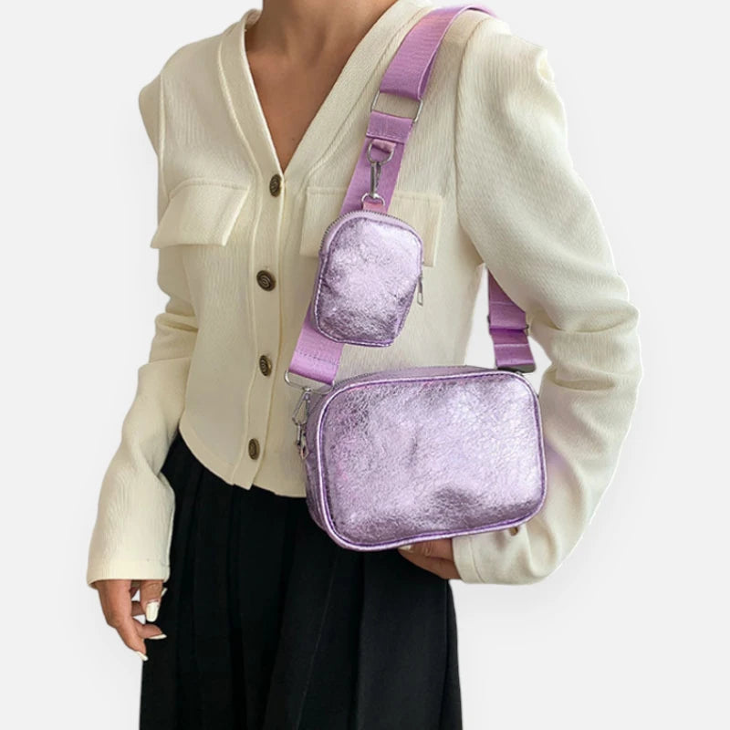 Sac banane métallisé rectangulaire Raphaëlle