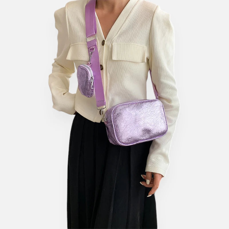 Sac banane métallisé rectangulaire Raphaëlle