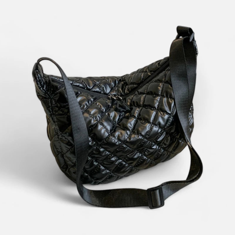 Sac banane métallisé en nylon matelassé Marianne