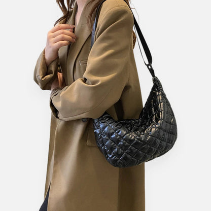 Sac banane métallisé en nylon matelassé Marianne