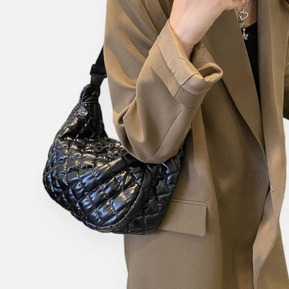 Sac banane métallisé en nylon matelassé Marianne