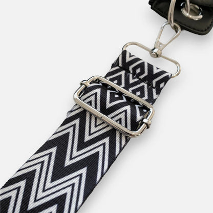 Sac banane noir à bandoulière avec strass Elina