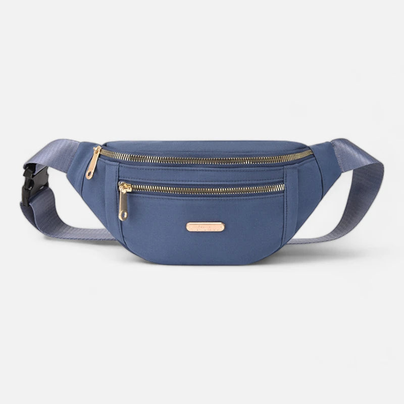 Sac banane tissu à fermeture doré Chantal