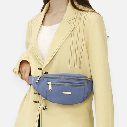 Sac banane tissu à fermeture doré Chantal