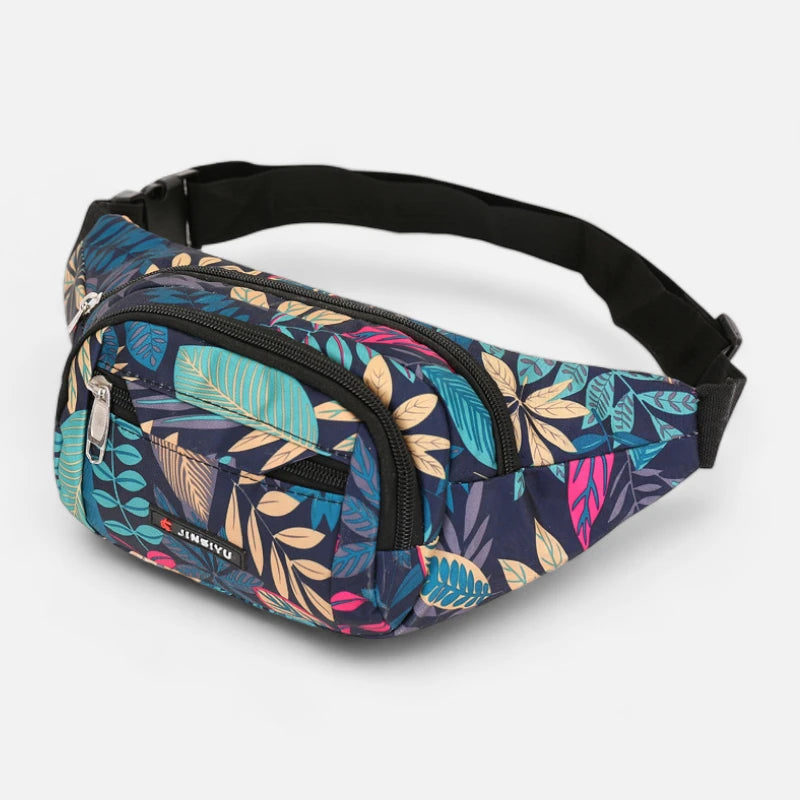 Sac banane tissu à motif feuillage tendance Paulette